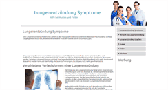 Desktop Screenshot of lungenentzuendungsymptome.net
